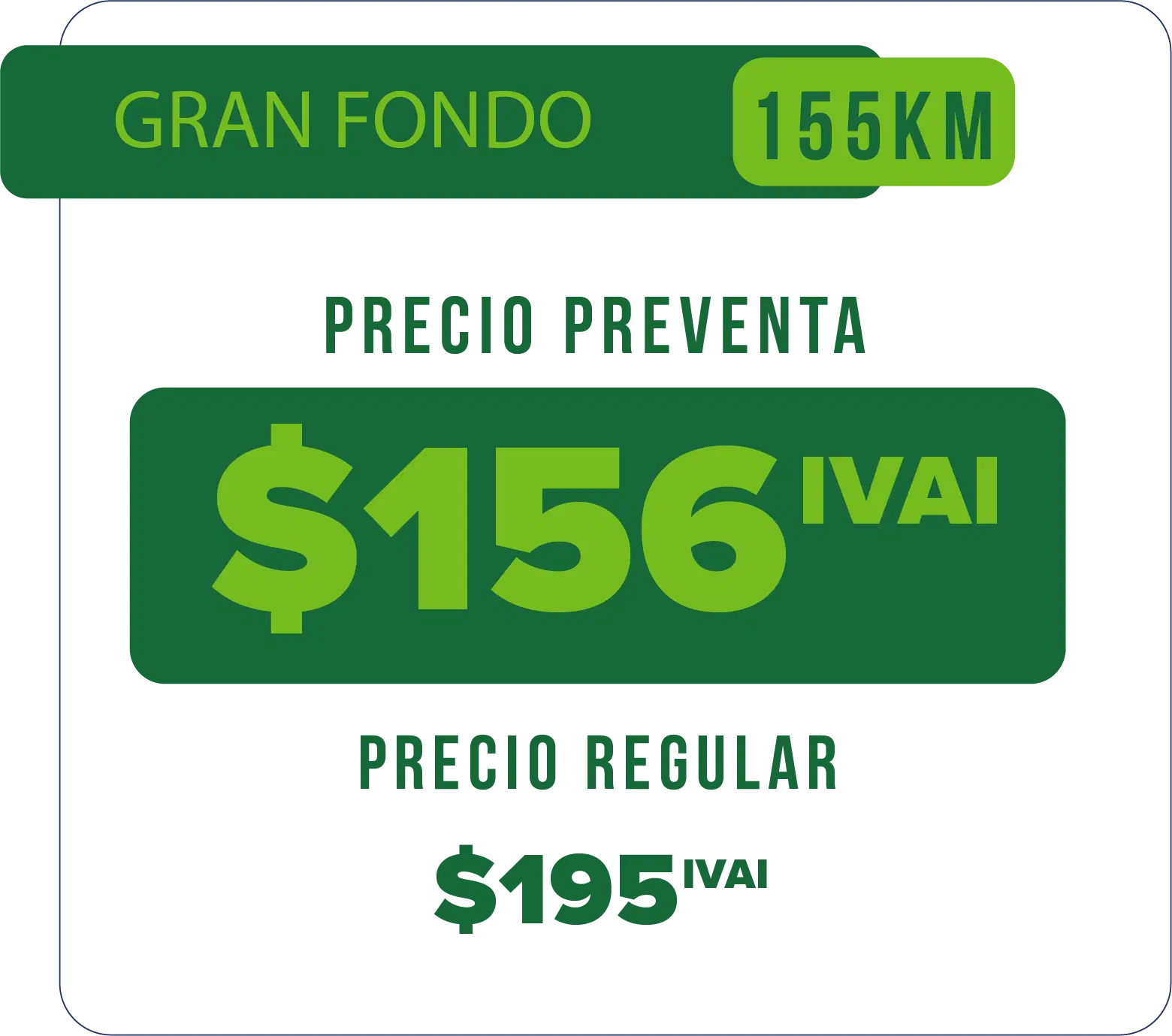 Precio Gran Fondo 155km